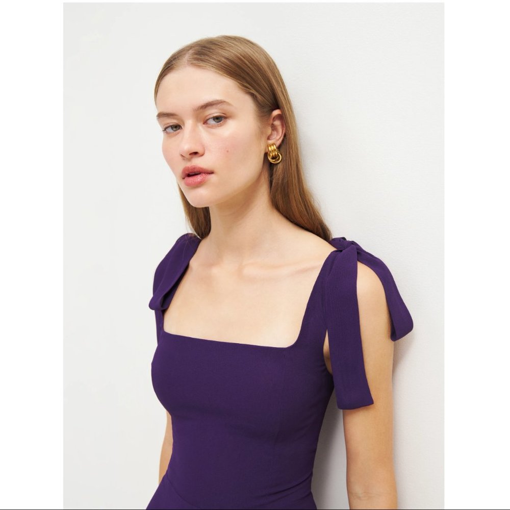 Reformation Twilight Dress - Raisin - Picture 4 of 7